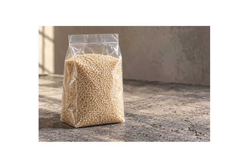 Прочная упаковка для сыпучих продуктов: пленка с боковыми фальцами от компании «ЕВРОПОЛИМЕР»!